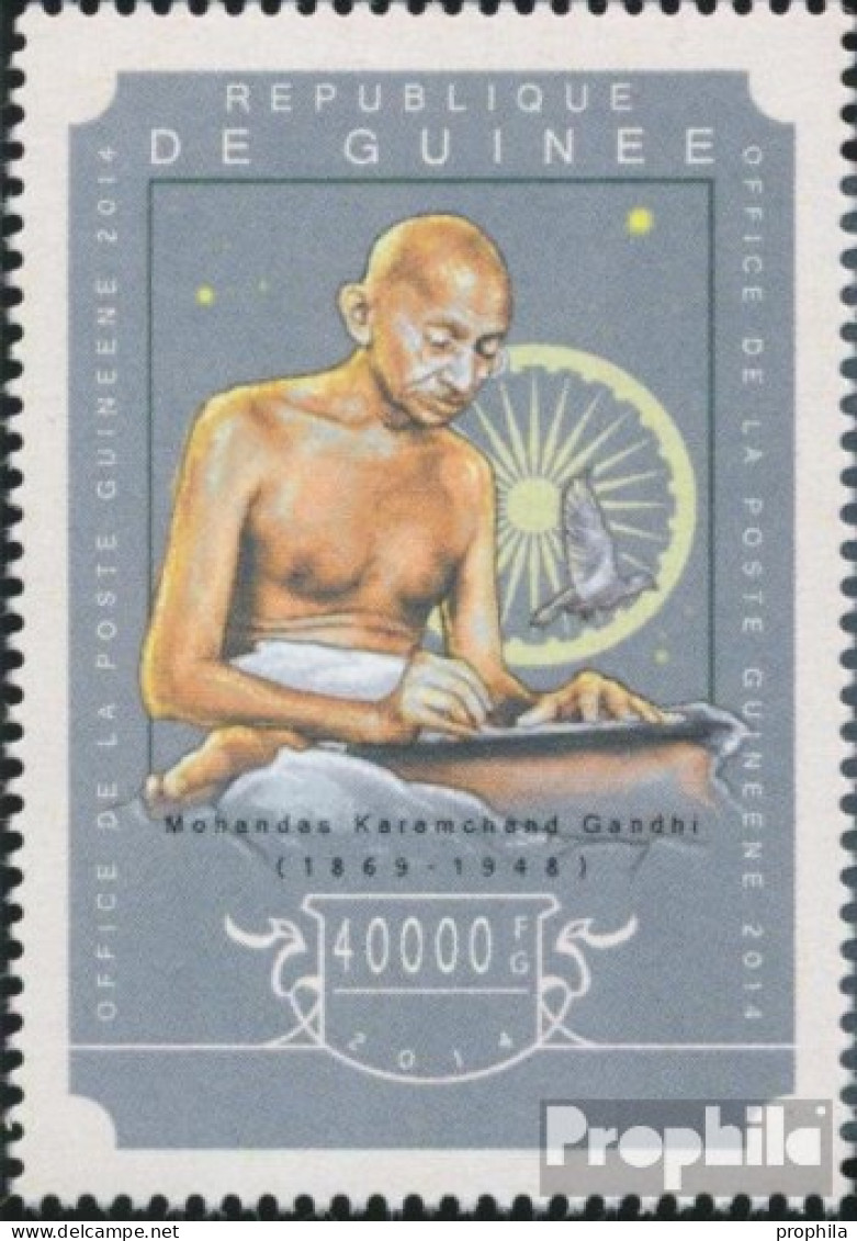 Guinea 10861 (kompl. Ausgabe) Postfrisch 2014 Mahatma Gandhi - República De Guinea (1958-...)