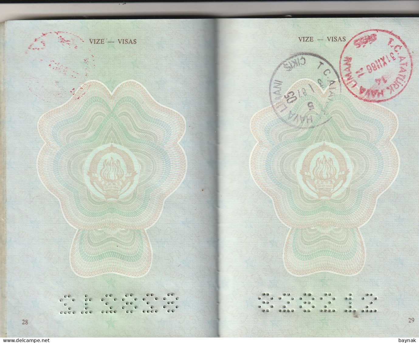 PM104 -   SFR YUGOSLAVIA   --  PASSPORT    -  MAN  - 1986  --  VISA:   MALAYSIA, SINGAPORE, THAILAND, ANTIGUA & BARBUDA