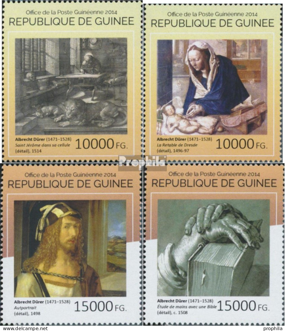 Guinea 10722-10725 (kompl. Ausgabe) Postfrisch 2014 Albrecht Dürer - República De Guinea (1958-...)