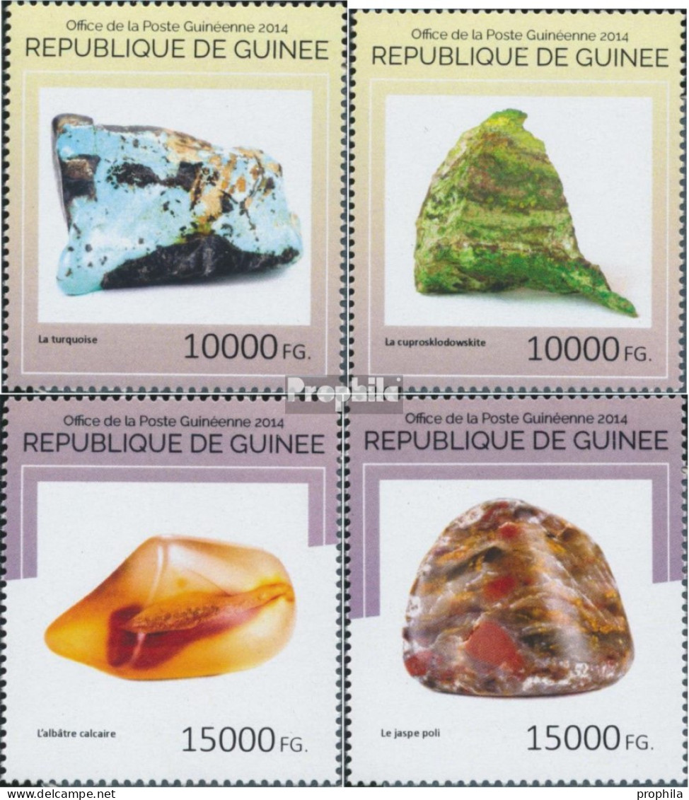Guinea 10657-10660 (kompl. Ausgabe) Postfrisch 2014 Mineralien - Guinea (1958-...)