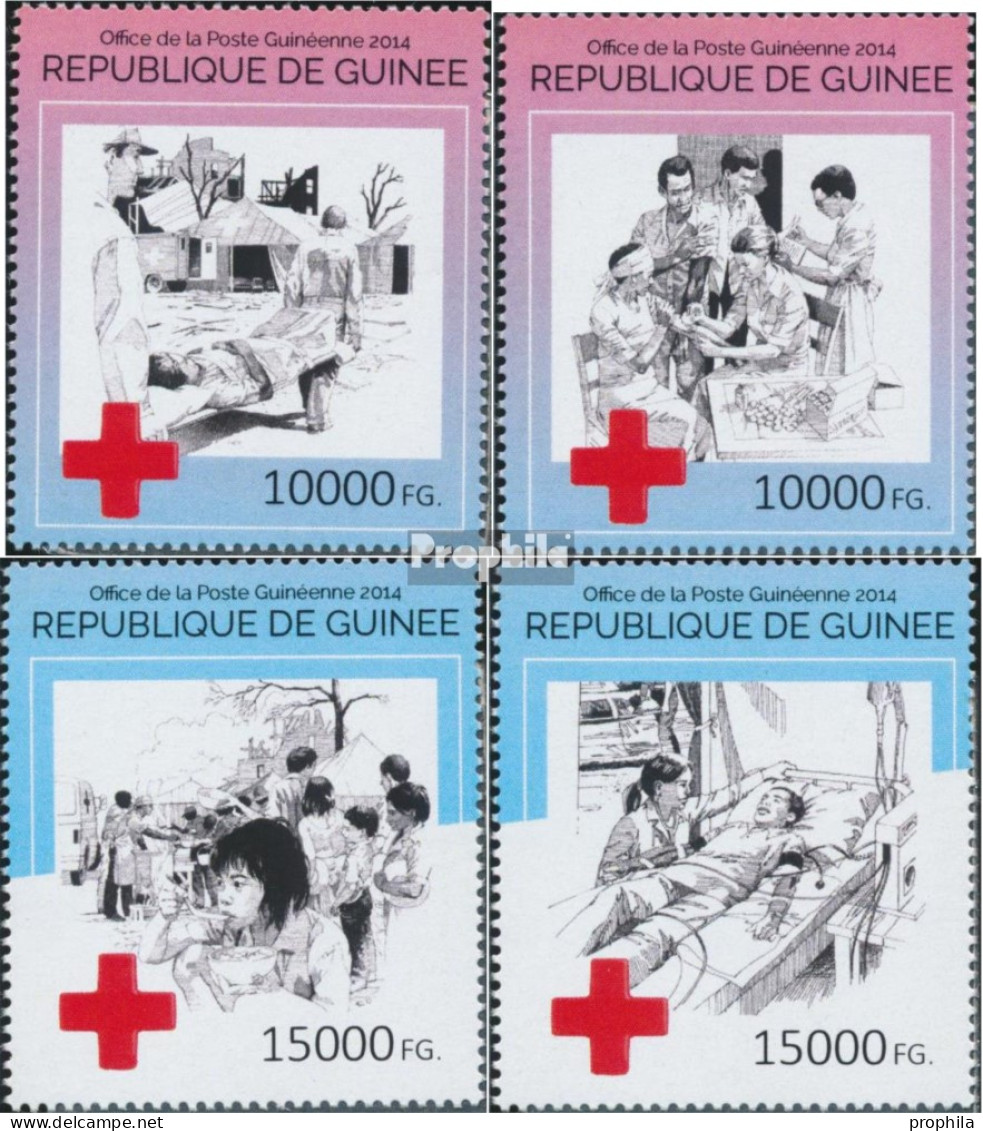 Guinea 10637-10640 (kompl. Ausgabe) Postfrisch 2014 Das Rote Kreuz - República De Guinea (1958-...)