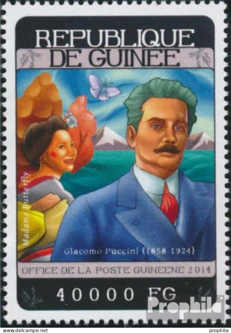 Guinea 10441 (kompl. Ausgabe) Postfrisch 2014 Giacomo Puccini - Guinée (1958-...)