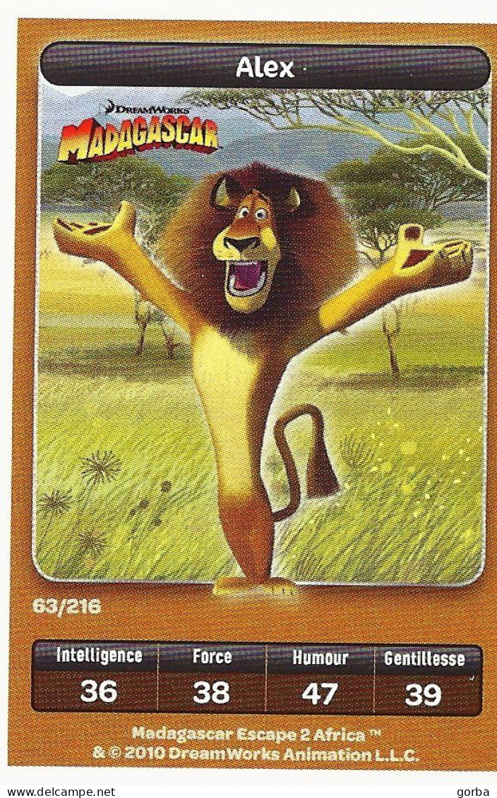 *Lot De 10 Cartes DreamWorks Carrefour : MADAGASCAR . Possibilité Vente à L'unité - Disney