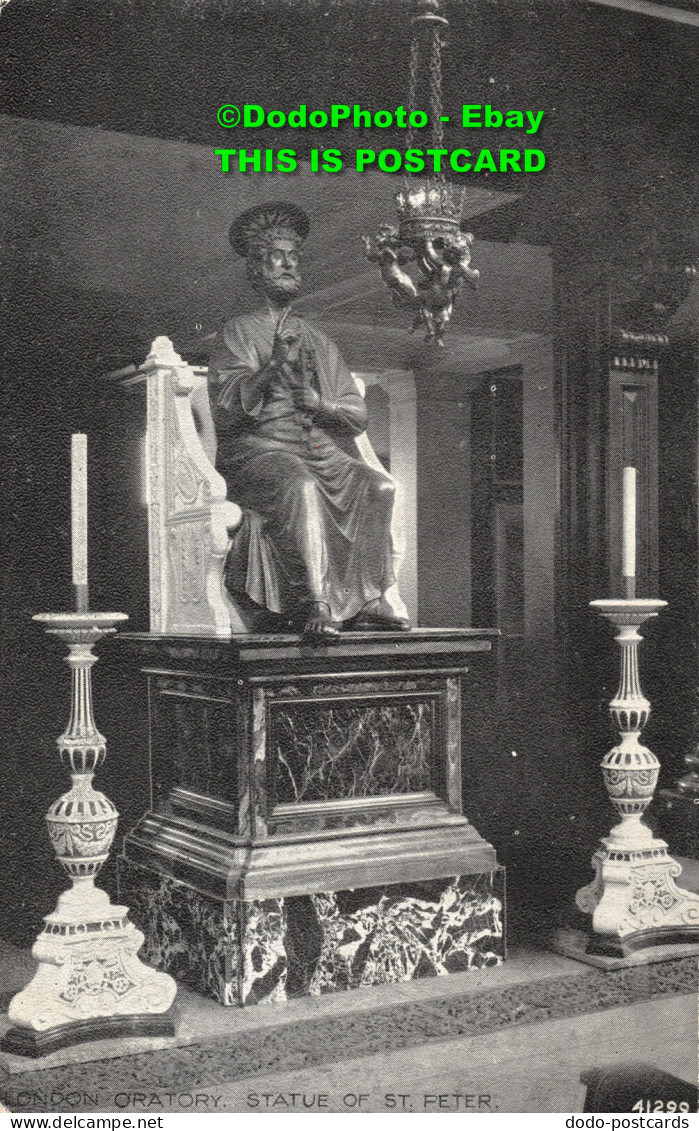 R430724 London Oratory. Statue Of St. Peter. 41299. Grano Series. Photochrom - Autres & Non Classés