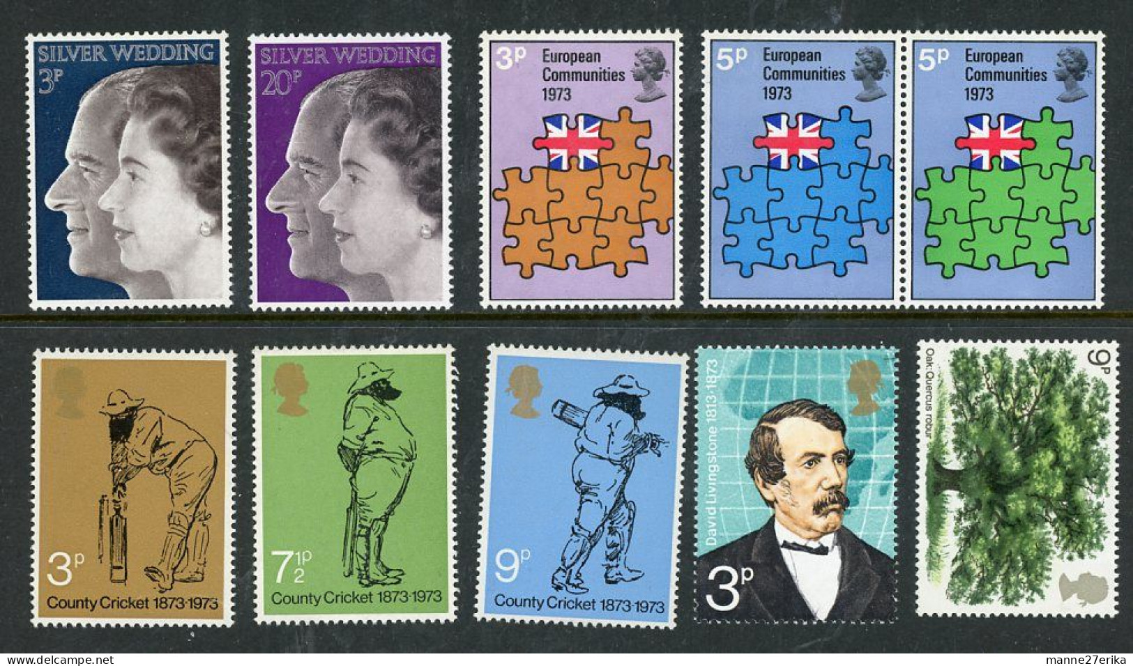 Great Britain MNH 1972-73 Small Lot - Unused Stamps