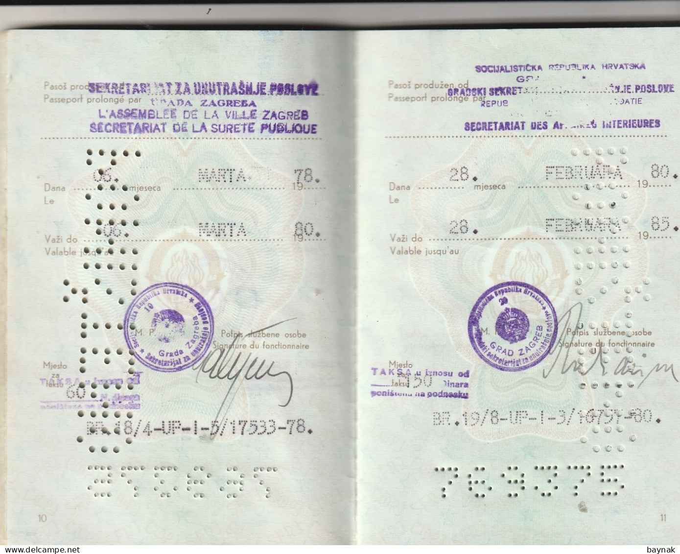 PM105 -   SFR YUGOSLAVIA   --  PASSPORT    -  MAN  - 1976  --  VISA:   KENYA ( EAST AFRICA ) - Historical Documents