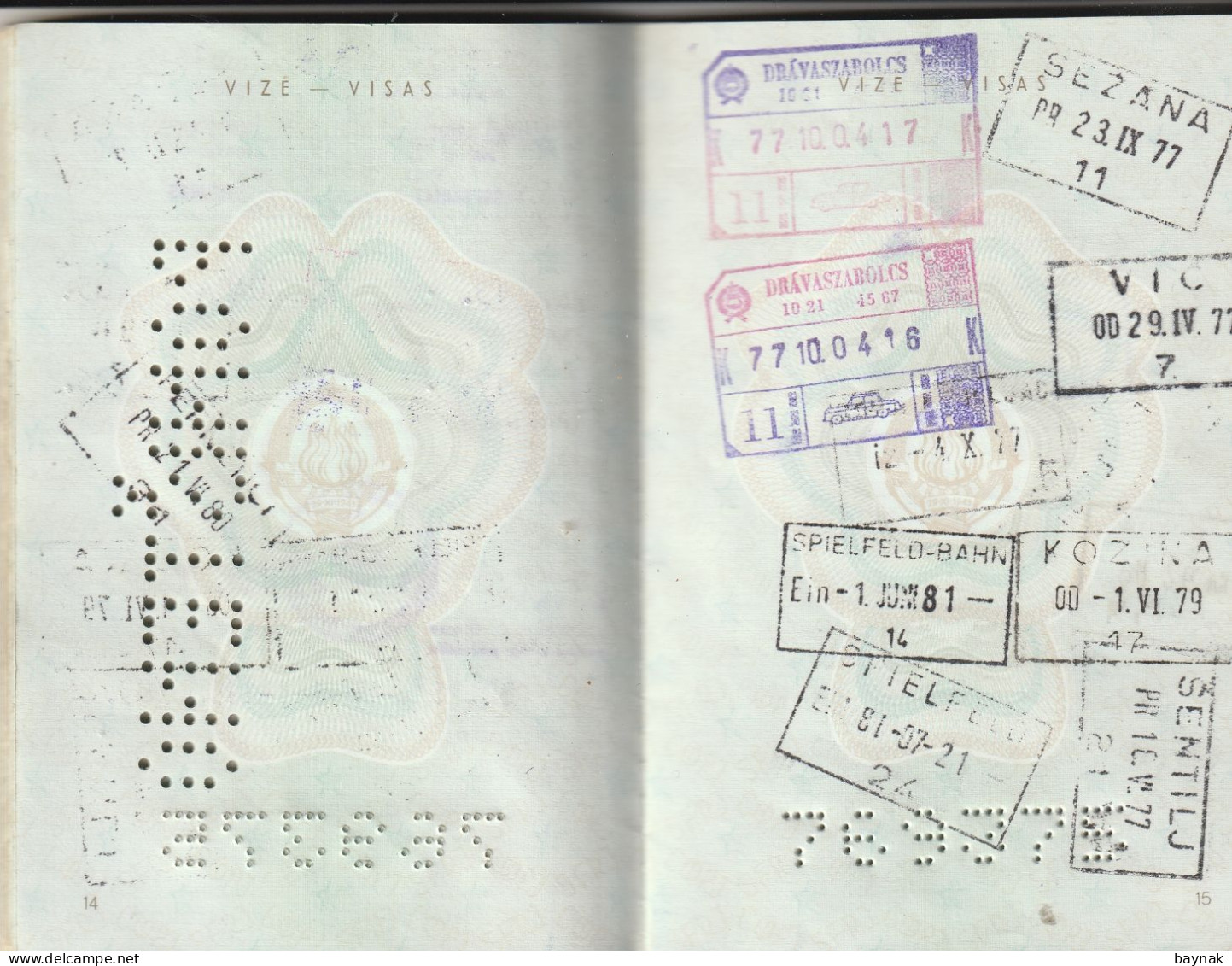 PM105 -   SFR YUGOSLAVIA   --  PASSPORT    -  MAN  - 1976  --  VISA:   KENYA ( EAST AFRICA )