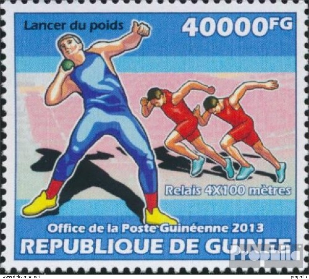 Guinea 10204 (kompl. Ausgabe) Postfrisch 2013 Leichtathletik-WM - Guinee (1958-...)