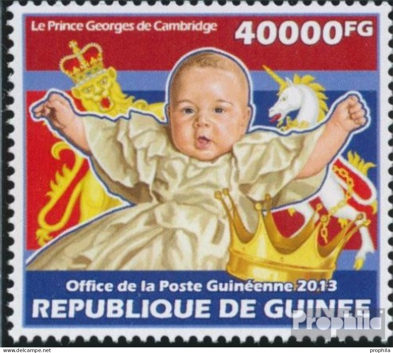 Guinea 10196 (kompl. Ausgabe) Postfrisch 2013 Königliche Britische Familie - Guinea (1958-...)