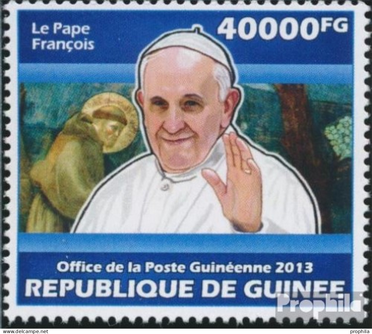 Guinea 10192 (kompl. Ausgabe) Postfrisch 2013 Papst Franziskus - República De Guinea (1958-...)