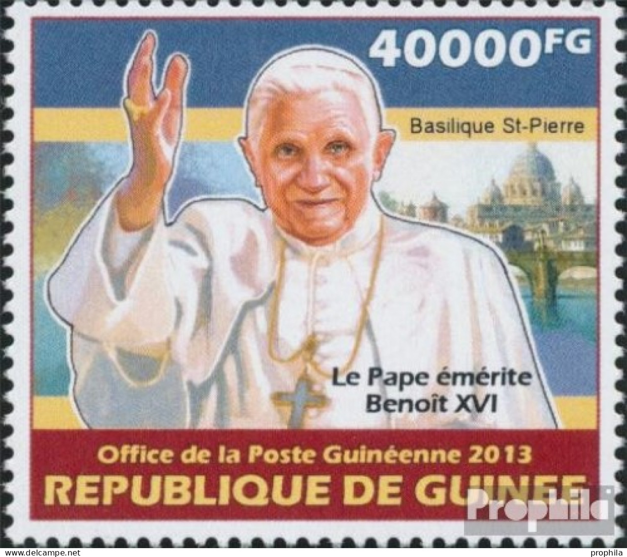 Guinea 10188 (kompl. Ausgabe) Postfrisch 2013 Benedikt XVI - Guinee (1958-...)