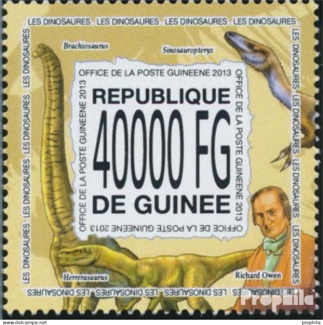 Guinea 10072 (kompl. Ausgabe) Postfrisch 2013 Dinosaurier - Guinee (1958-...)