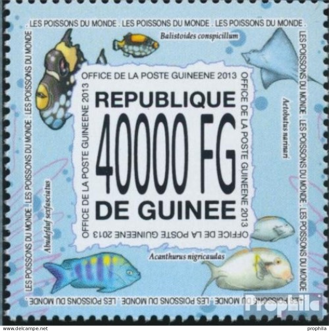 Guinea 10068 (kompl. Ausgabe) Postfrisch 2013 Fische - Guinee (1958-...)