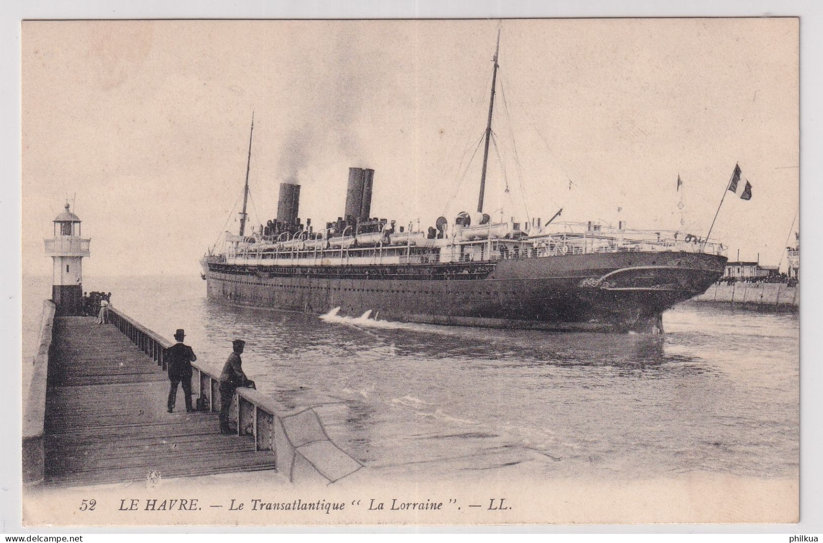 Le Havre - Le Transatlantique "La Lorraine" - Ungelaufen - Harbour