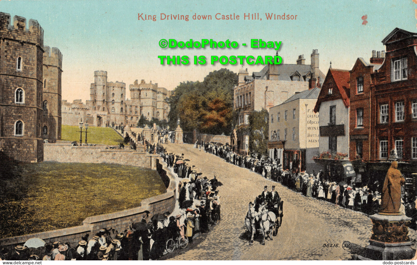 R430534 King Driving Down Castle Hill. Windsor. 06216. Valentines Series. 1918 - Mundo