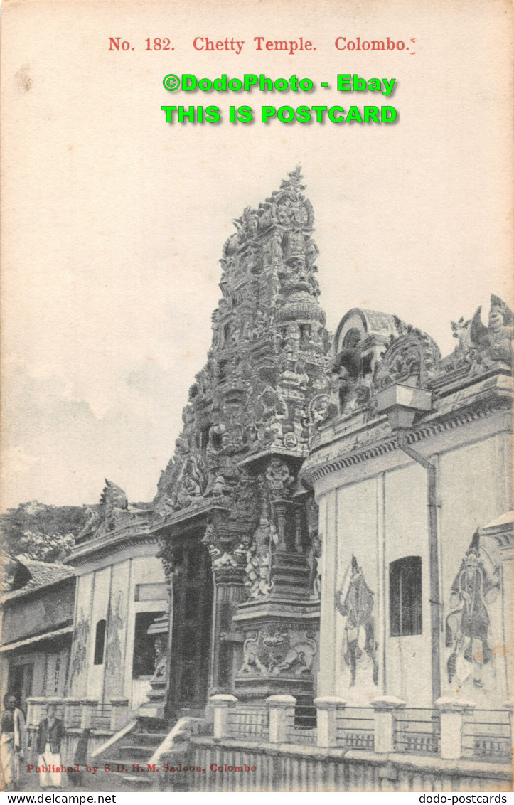 R430807 No. 182. Chetty Temple. Colombo. S. D. H. M. Sadoon. Colombo - Mundo