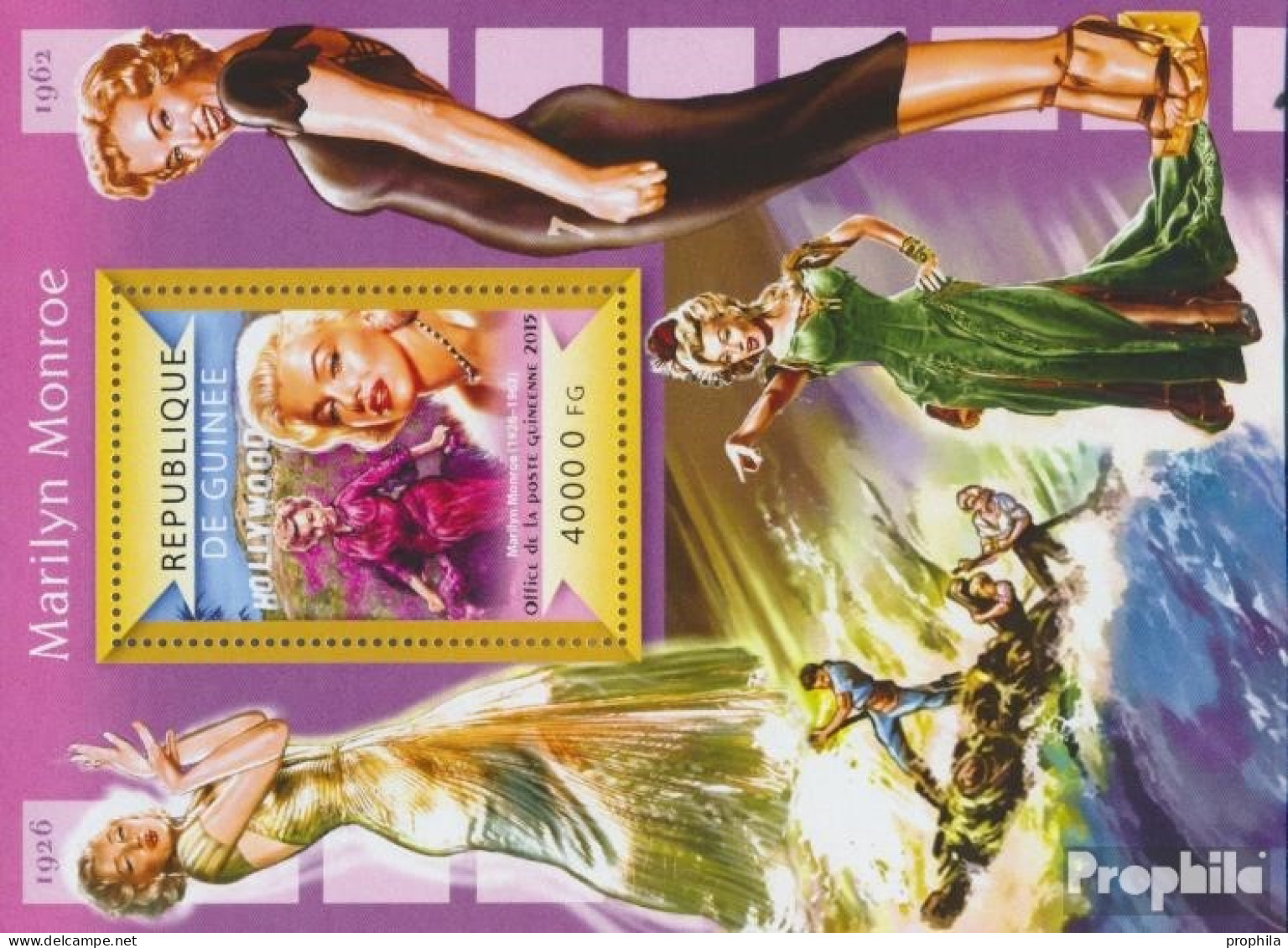 Guinea Block 2490 (kompl. Ausgabe) Postfrisch 2015 Marilyn Monroe - República De Guinea (1958-...)