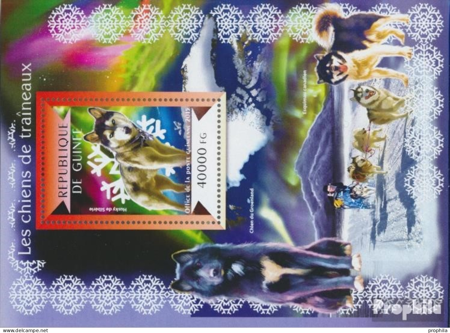 Guinea Block 2488 (kompl. Ausgabe) Postfrisch 2015 Schlittenhunde - Guinea (1958-...)