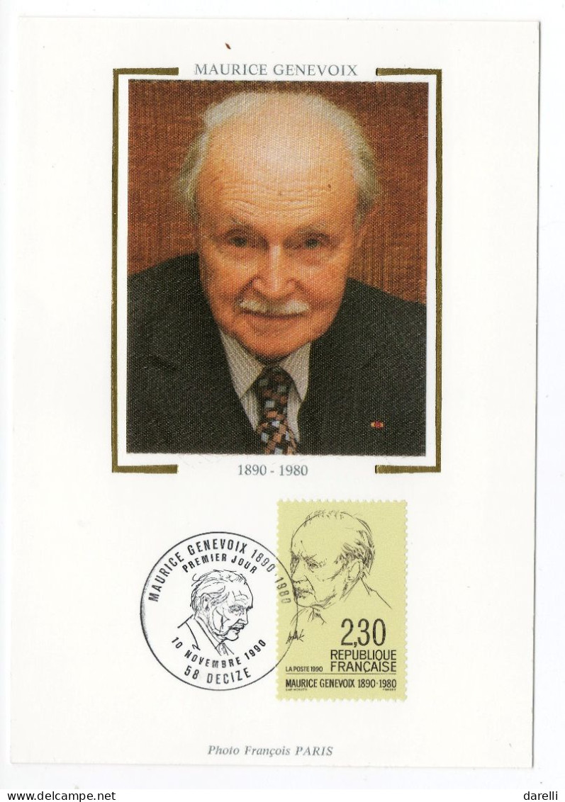 Carte Maximum 1990 - Maurice Genevois YT 2671 - 58 Decize - 1990-1999