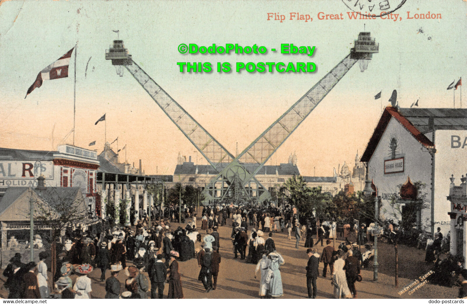 R430575 Flip Flap. Great White City. London. 566. Valentines Series. 1910 - Andere & Zonder Classificatie