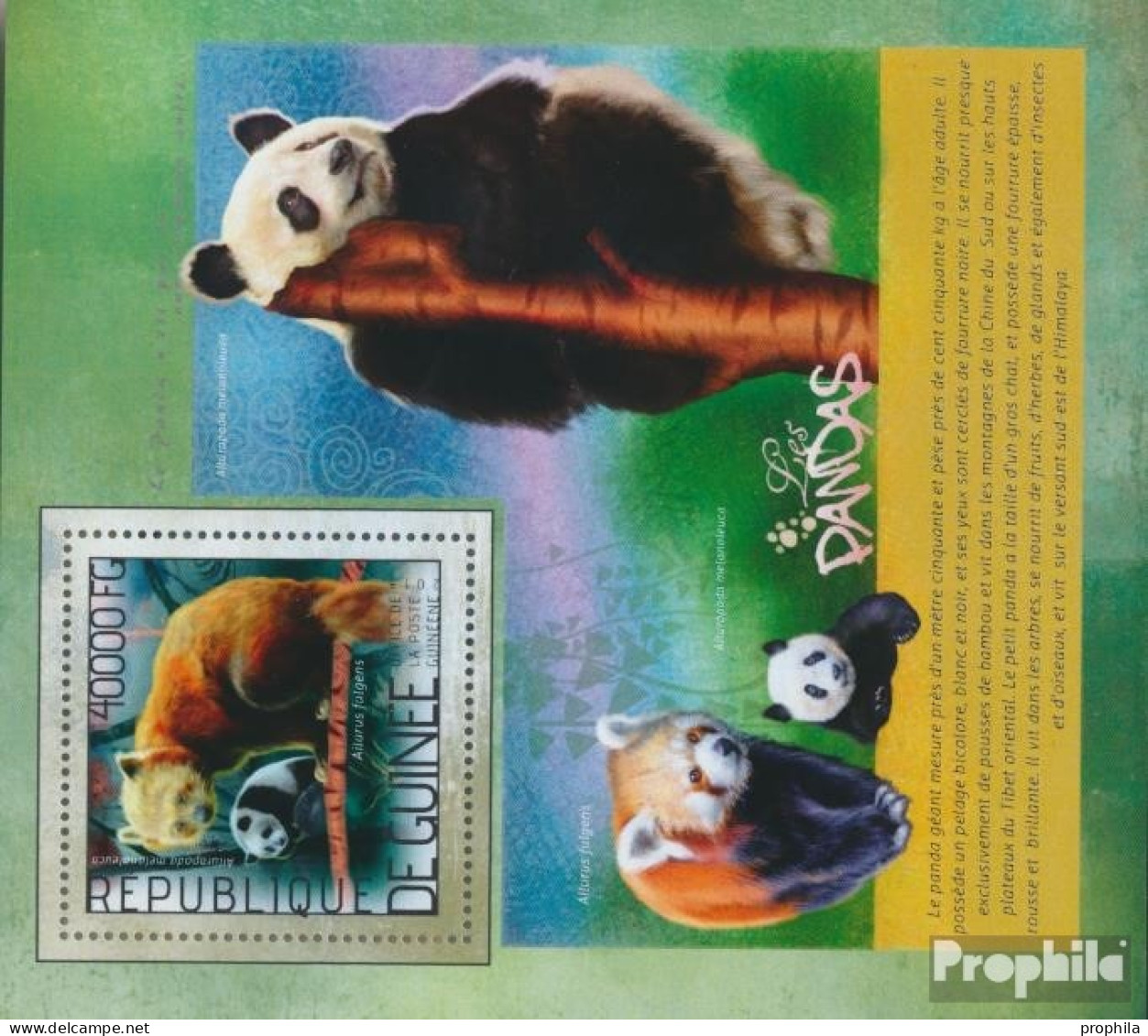 Guinea Block 2368 (kompl. Ausgabe) Postfrisch 2014 Pandas - Guinea (1958-...)