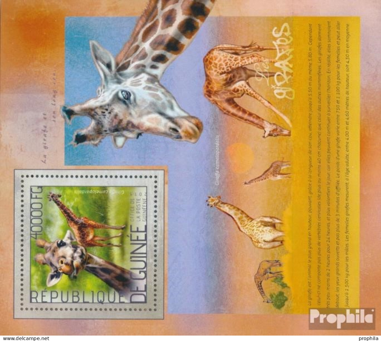 Guinea Block 2367 (kompl. Ausgabe) Postfrisch 2014 Giraffen - Guinée (1958-...)