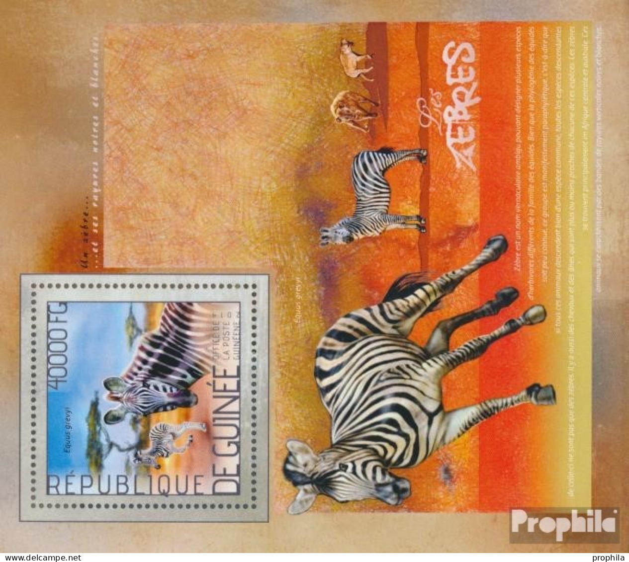 Guinea Block 2366 (kompl. Ausgabe) Postfrisch 2014 Zebras - Guinée (1958-...)