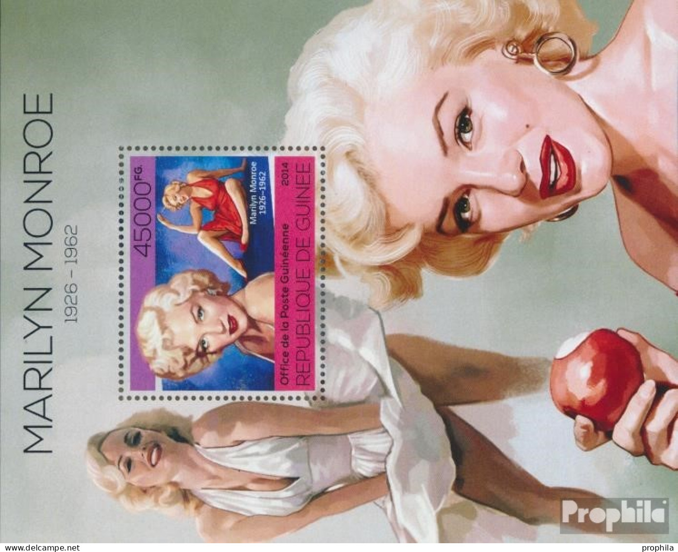 Guinea Block 2333 (kompl. Ausgabe) Postfrisch 2014 Marilyn Monroe - Guinea (1958-...)