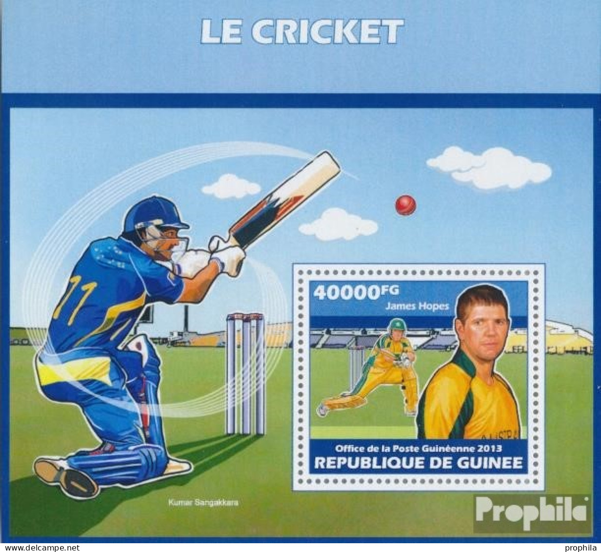 Guinea Block 2330 (kompl. Ausgabe) Postfrisch 2013 Kricket - Guinea (1958-...)