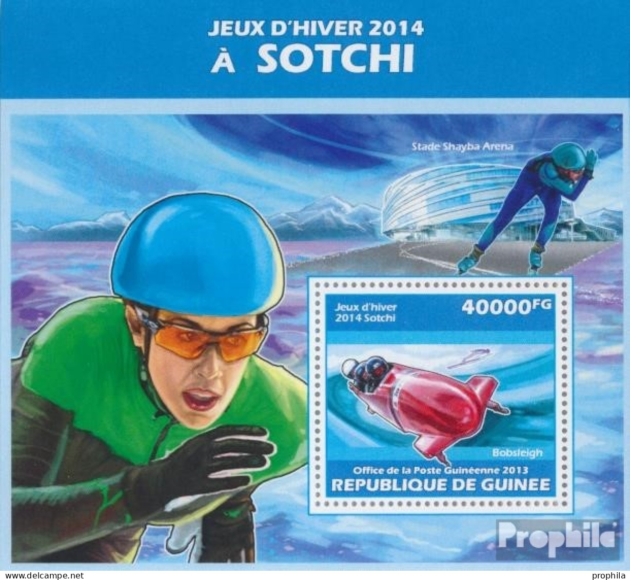 Guinea Block 2328 (kompl. Ausgabe) Postfrisch 2013 Sotschi 2014 - Guinea (1958-...)