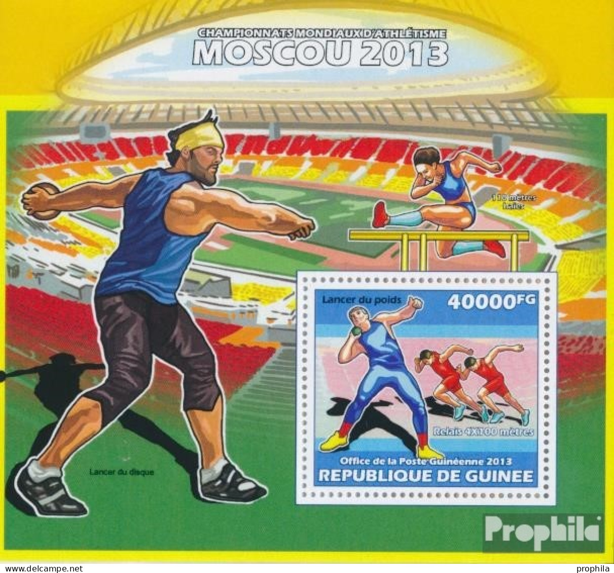 Guinea Block 2327 (kompl. Ausgabe) Postfrisch 2013 Leichtathletik-WM - Guinée (1958-...)