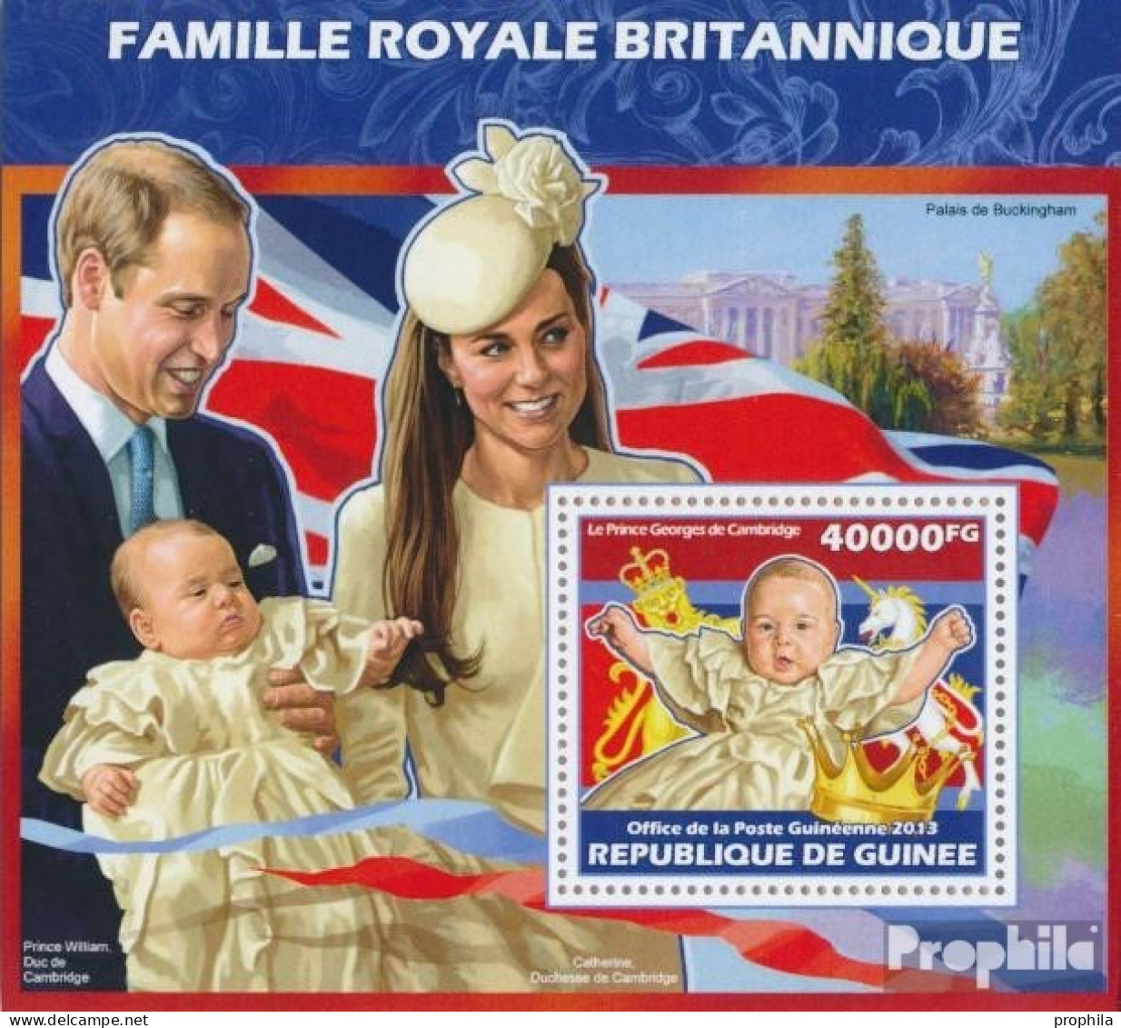 Guinea Block 2325 (kompl. Ausgabe) Postfrisch 2013 Königliche Britische Familie - Guinea (1958-...)