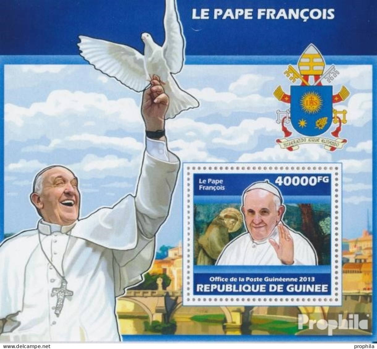 Guinea Block 2324 (kompl. Ausgabe) Postfrisch 2013 Papst Franziskus - Guinée (1958-...)