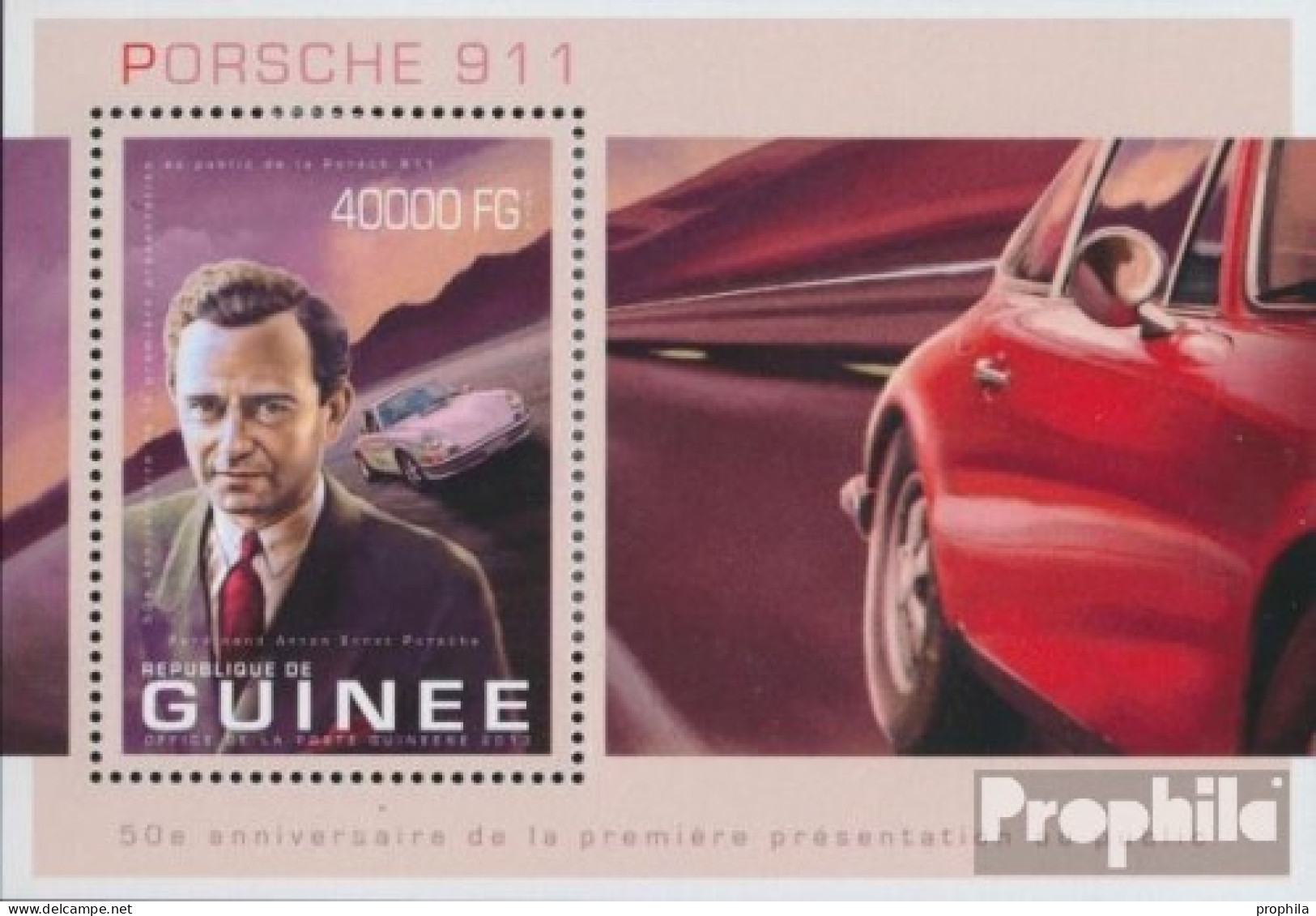 Guinea Block 2252 (kompl. Ausgabe) Postfrisch 2013 Porsche 911 - Guinea (1958-...)