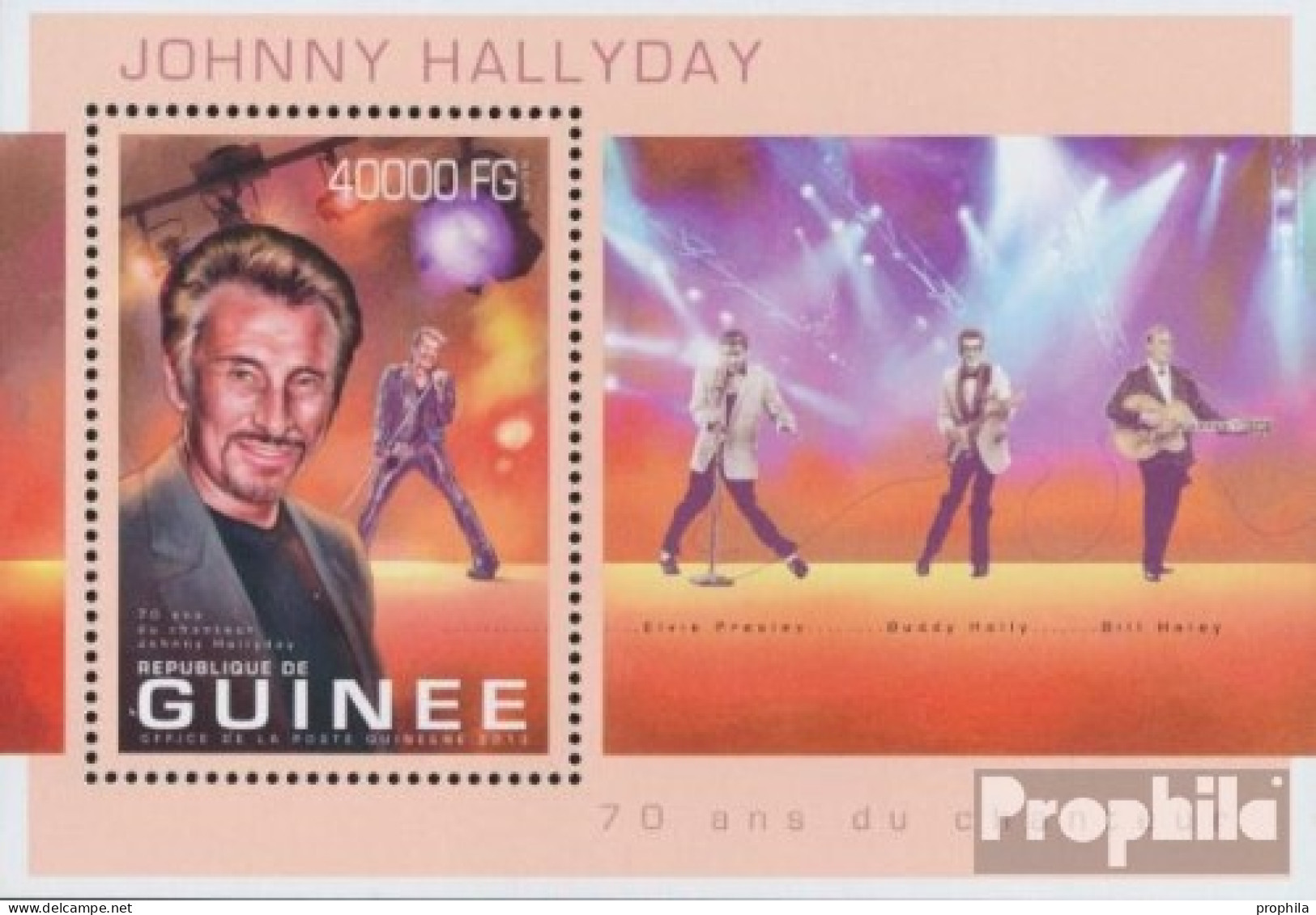 Guinea Block 2249 (kompl. Ausgabe) Postfrisch 2013 Johnny Hallyday - República De Guinea (1958-...)