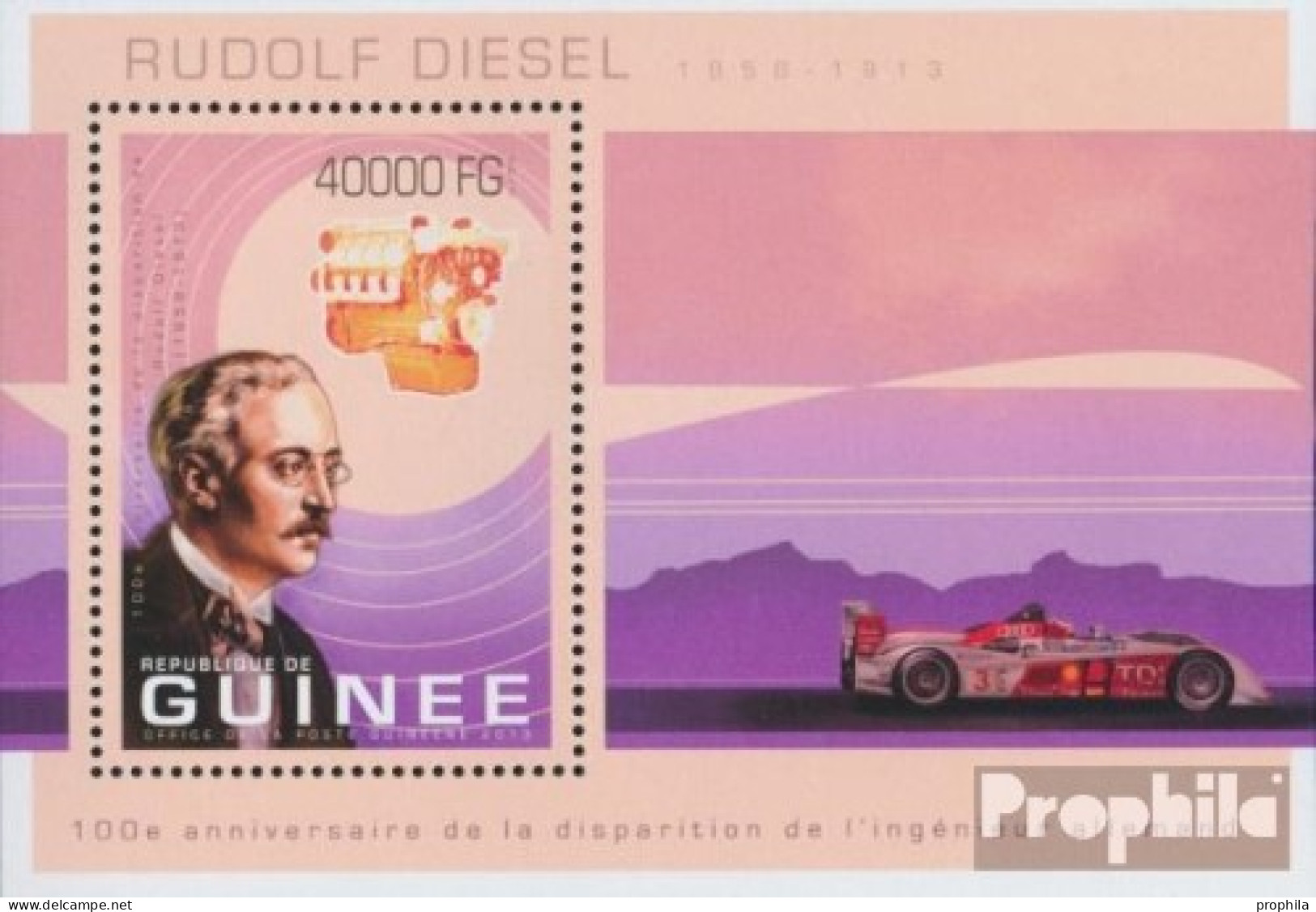 Guinea Block 2248 (kompl. Ausgabe) Postfrisch 2013 Rudolf Diesel - Guinée (1958-...)