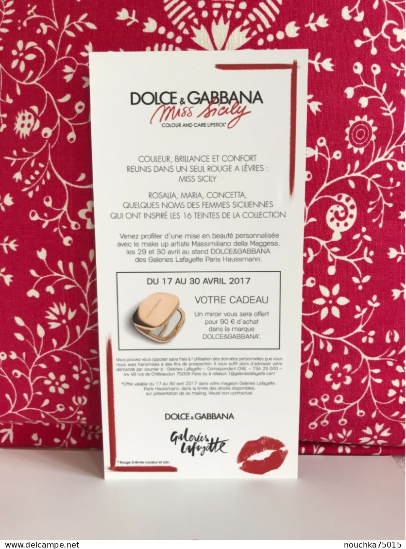 Dolce & Gabbana - Miss Sicily - Grande Carte Toucher "pouch" - Profumeria Moderna (a Partire Dal 1961)