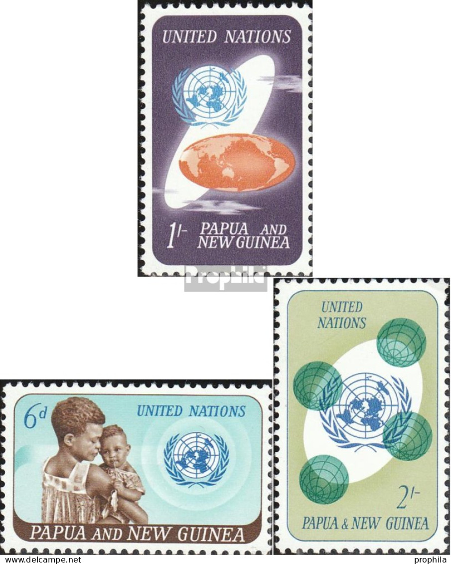 Papua-Neuguinea 80-82 (kompl.Ausg.) Postfrisch 1965 UNO - Papua New Guinea