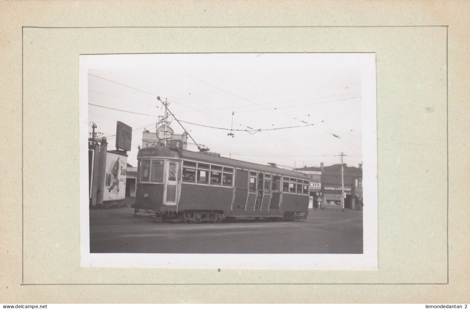 Melbourne - Railway - Tramway - Photo 8 X 6 Cm Pasted On Carton (2 Scans) - Melbourne