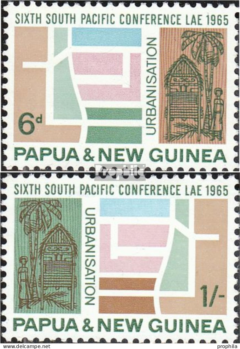 Papua-Neuguinea 78-79 (kompl.Ausg.) Postfrisch 1965 Südpazifik - Papua New Guinea