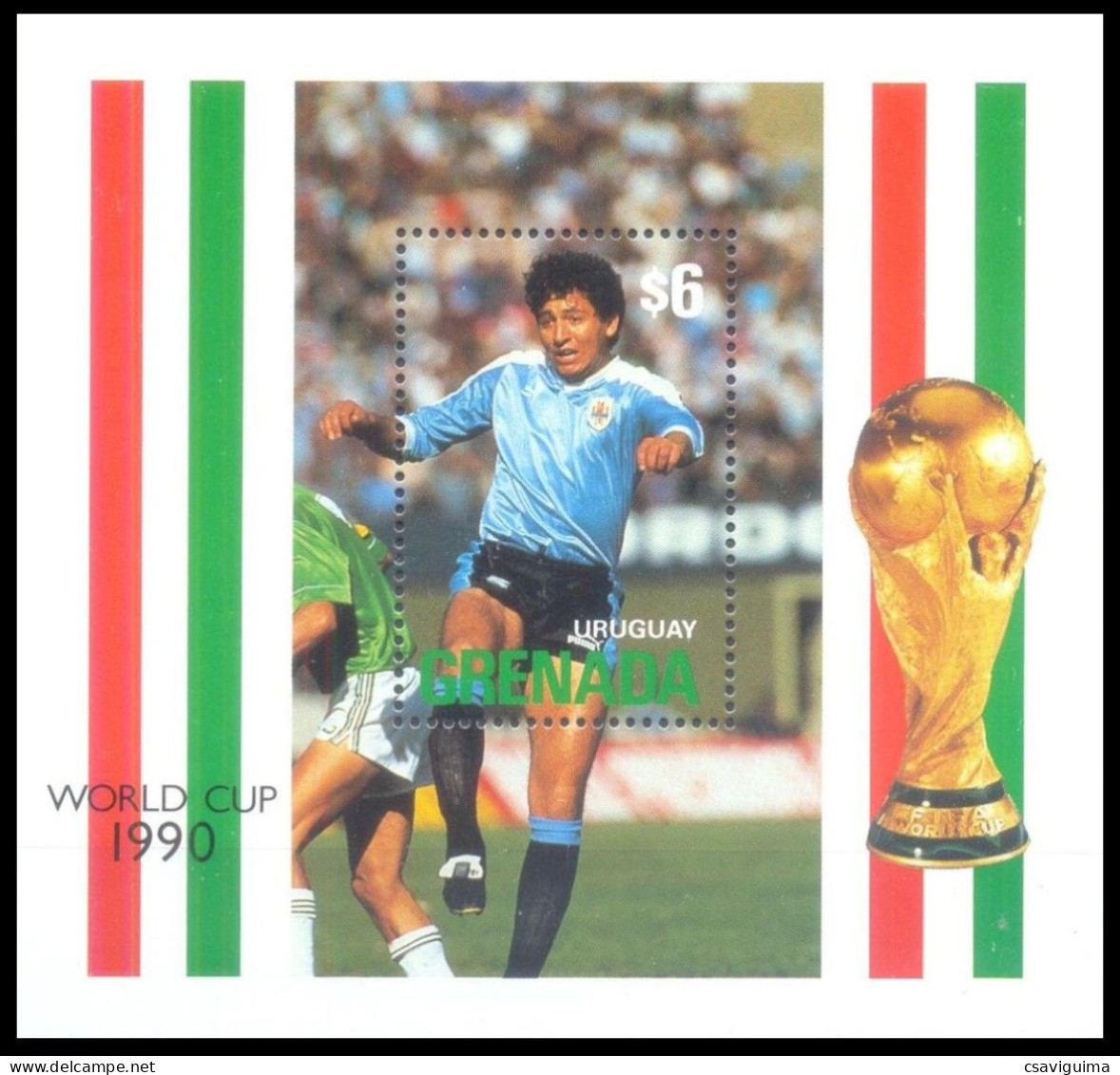 Grenada - 1990 - Soccer: World Cup - Yv Bf 248 - 1990 – Italie