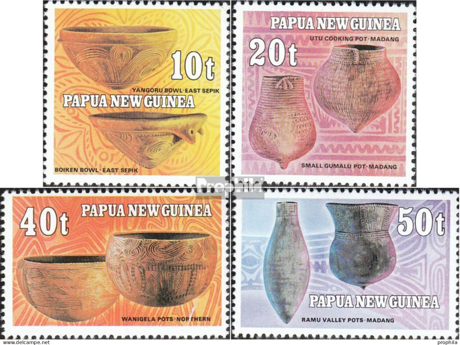 Papua-Neuguinea 431-434 (kompl.Ausg.) Postfrisch 1982 Töpferwaren - Papúa Nueva Guinea