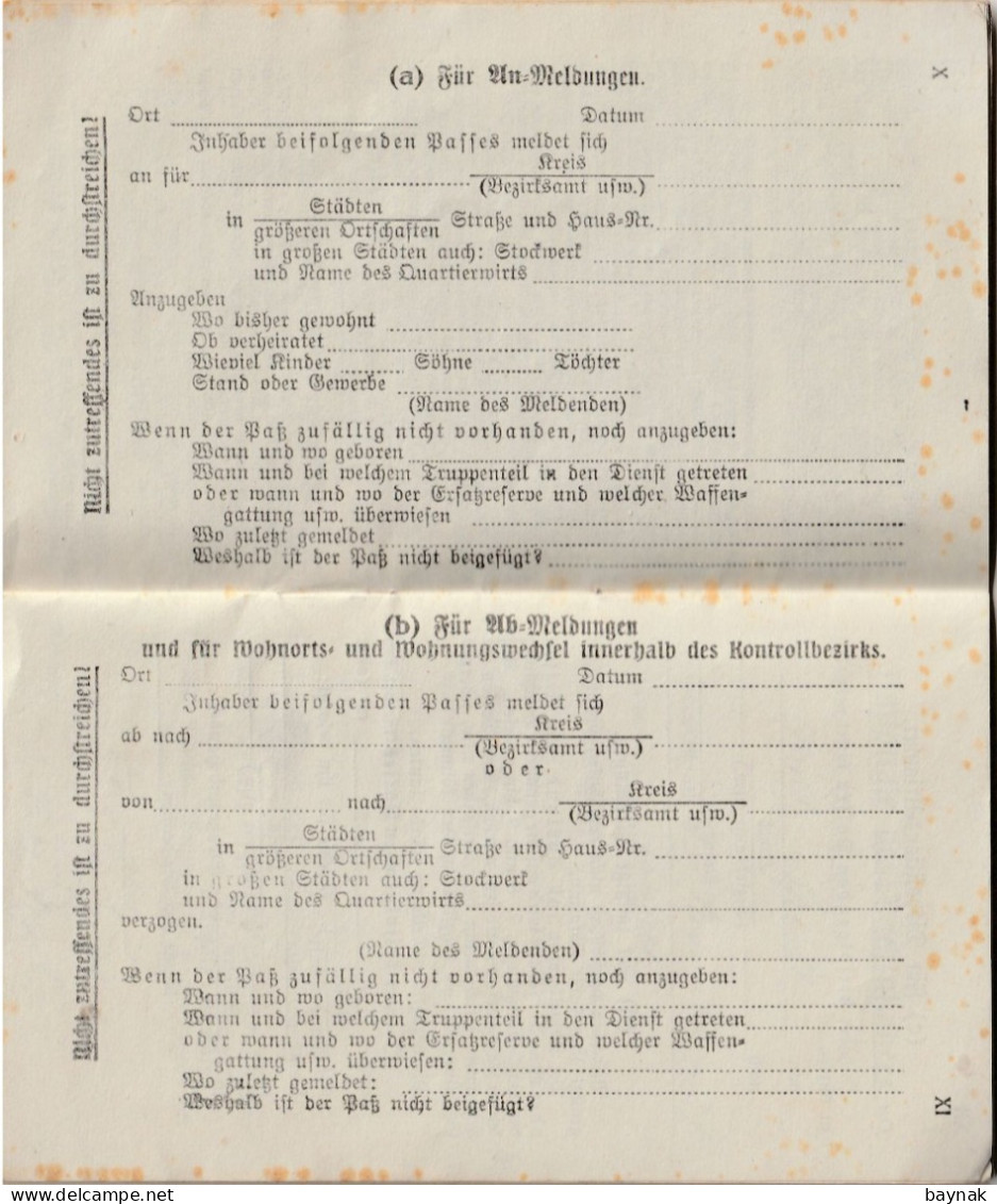 DEUTSCHLAND  -  POLAND   --  GRAUDENZ  ( GRUDZIADZ )  --  PREUSSEN  - MILITARPASS  --  RES. FELDART.  REG. 35, REG. 79 - Documentos