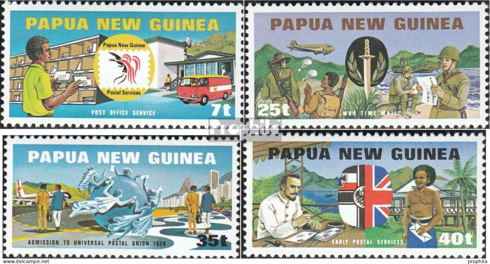 Papua-Neuguinea 381-384 (kompl.Ausg.) Postfrisch 1980 UPU - Papoea-Nieuw-Guinea