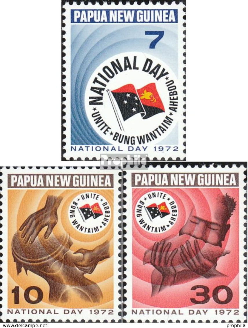 Papua-Neuguinea 227-229 (kompl.Ausg.) Postfrisch 1972 Nationalfeiertag - Papua Nuova Guinea