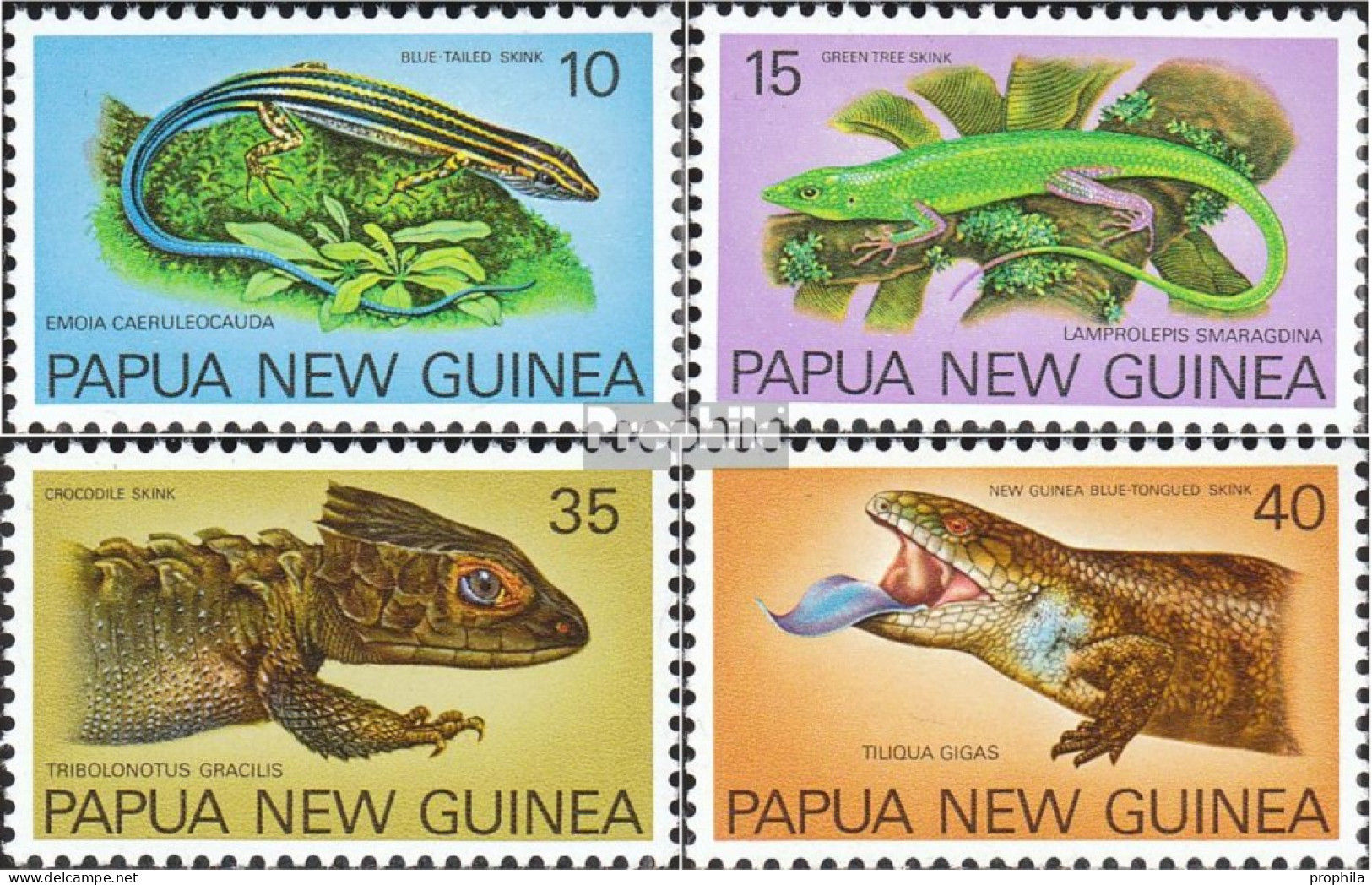 Papua-Neuguinea 337-340 (kompl.Ausg.) Postfrisch 1978 Skinks - Papua New Guinea