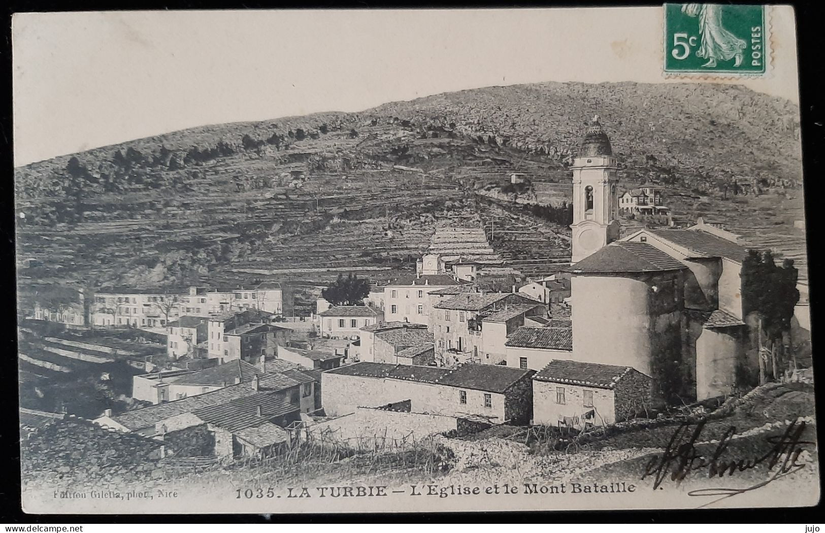 06 - LA TURBIE - L'Eglise Et Le Mont Bataille - La Turbie