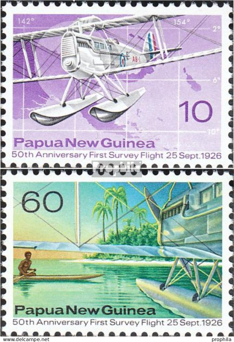 Papua-Neuguinea 312-313 (kompl.Ausg.) Postfrisch 1976 Vermessung - Papúa Nueva Guinea