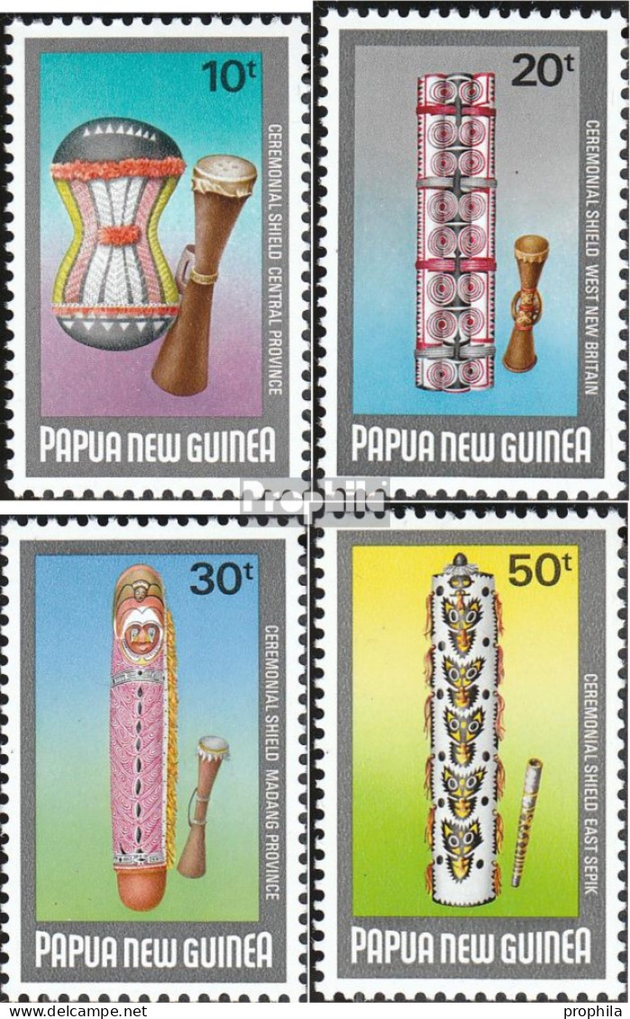 Papua-Neuguinea 479-482 (kompl.Ausg.) Postfrisch 1984 Schilde - Papoea-Nieuw-Guinea