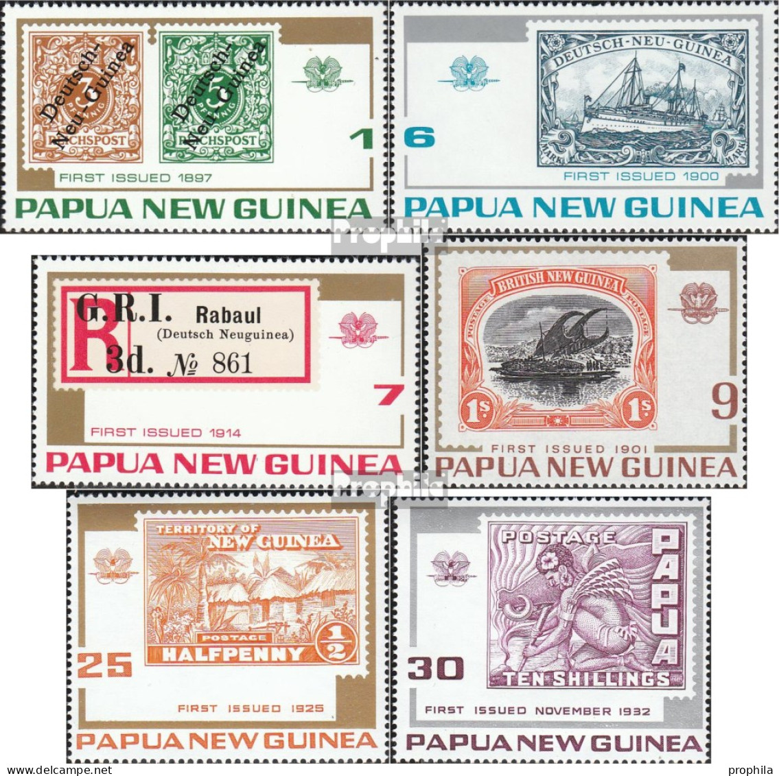 Papua-Neuguinea 262-267 (kompl.Ausg.) Postfrisch 1973 Briefmarken - Papoea-Nieuw-Guinea